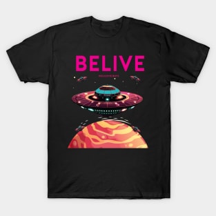 Belive ufo alien T-Shirt